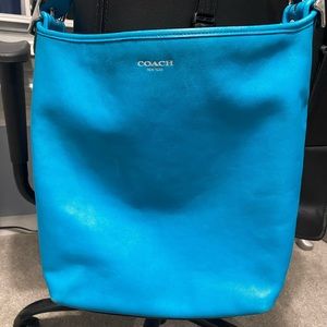 Coach Legacy Leather Duffle Bag Blue